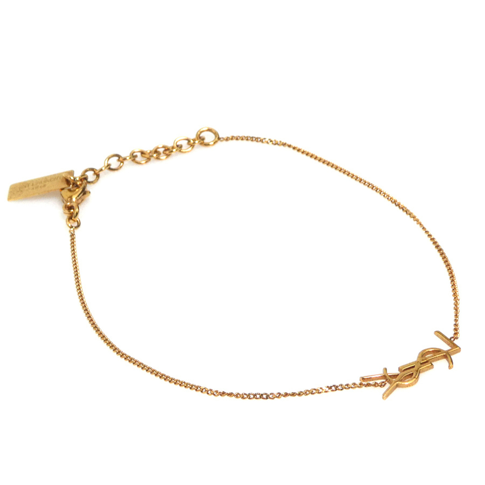 SAINT LAURENT Gold Charm Bracelet